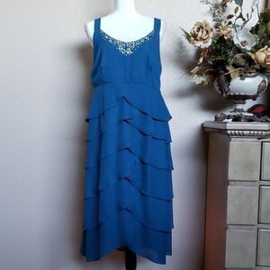 Roaman's stylish dress with rhinestones